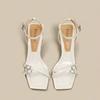 High heels high heels sandals women's word with French 2024 spring summer autumn square heel fashion versatile