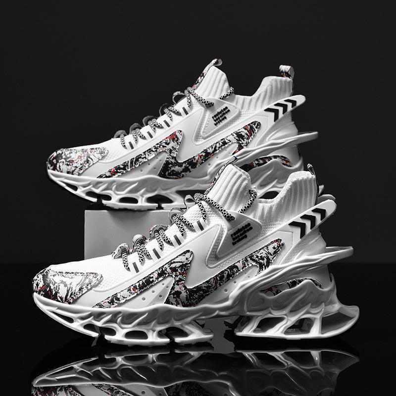 Men's High-Top Blade Sneakers Fashion Sock Collar Athletic Shoes Non-Slip Shock-Absorbing Running Shoes for Outdoor