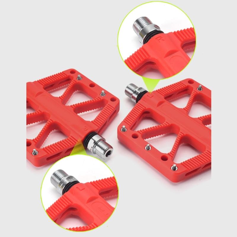 Seal Bearings Bicycles Platform Pedals Replacement Nylon Fiber Bicycles Flat Pedals Wide Flat Cycling Pedals Enduring
