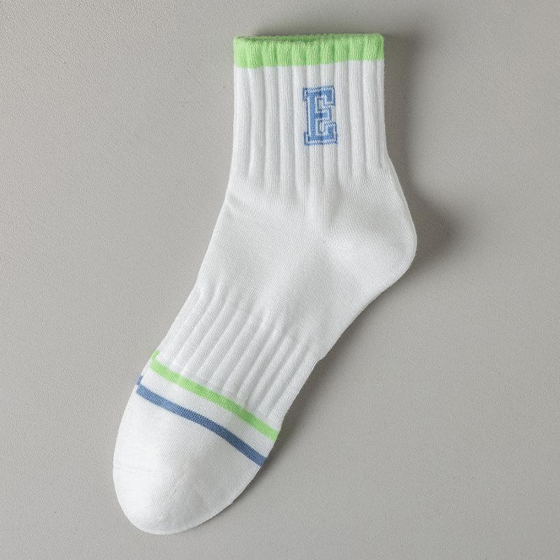 

Men s Spring and Summer Thin Letter Deodorant Sweat Absorber Boneless Sports Boat Socks 1 pair