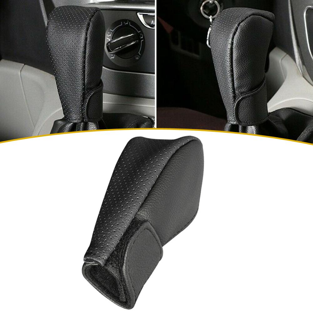 1Pc Universal PU Leather Car Gear Shift Manual Stick Shift Knob Cover Handbrake Non-Slip Protector Cover Interior Accessories