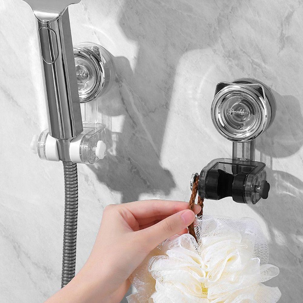 with Hooks Showerhead Bracket Suction Cup Sprayer Fixed Base Bathroom Accessories