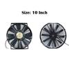 Universal 12V Radiator Fan ABS 80W Car Aircon Auxiliary Fan 8/10 Blades 10 INCH Heavy Duty Fan Vehicle Cooling System