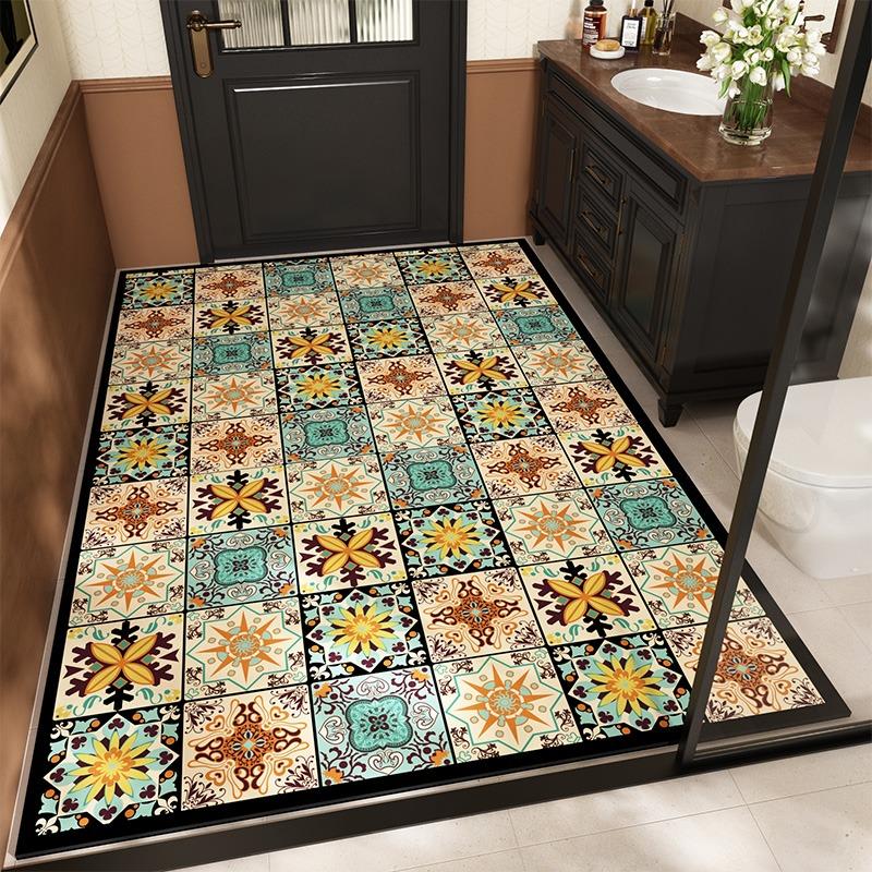 

Коврик для ванной комнаты Впитывающий коврик для пола ПВХ Мягкая диатомовая грязь Нескользящий ковер для ванной Комнатный коврик для туалета Входной коврик Коврики для ванной комнаты 1pc 50x80cm