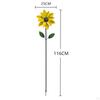 Garden Stake with Metal Sunflower Wind Spinner for Outdoor Use Height 116cm