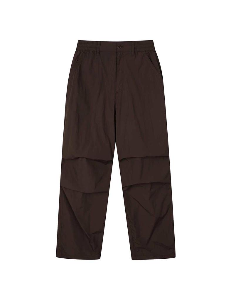 Enbiei Wide Parachute Woven Pants Brown