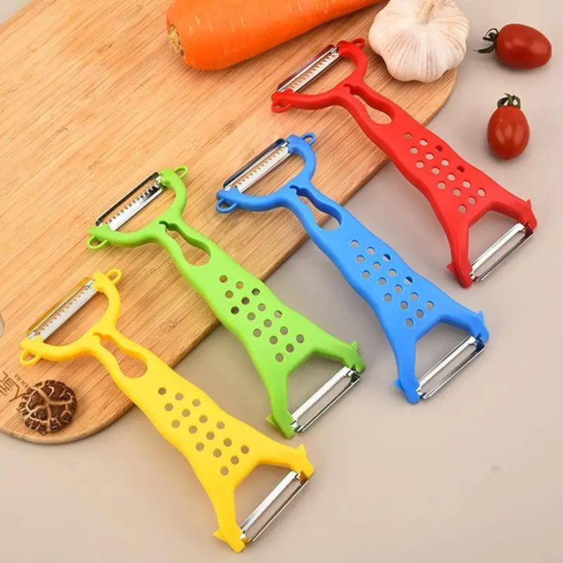 1PC Stainless Steel Vegetable Peeler Potato Peeler Multi-function Double-head Carrot Grater Fruit Tools Kitchen Accessories