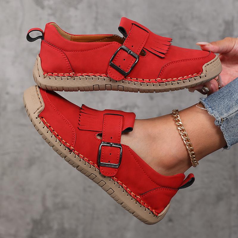 Damen Stiefeletten Atmungsaktive Luxuriöse Damen Flats Mary Janes Weich besohlte Laufschuhe Modische Slipper