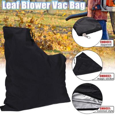 Black Universal Leaf Blower Bag Replacement Self Unloading Bag Adjustable Leaf Collection Replacement For Vacuum Storage Bag