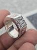 Signetring Kraftige Sølvringer Statement-ringer For Menn 925 Sterlingsølv Minimalistisk Håndlaget Ring, Kuppel Signetring