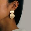 Modische Kreis-Hängeohrringe in Goldfarbe für Damen, Übertriebene Metall-Ohrringe mit langen Quasten, Runde Geometrische Ohrringe mit Zirkonia, Geschenke
