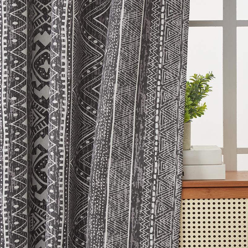 Full Blackout Curtains, High-Grade Environmentally Friendly Coating, British-American Small Fresh Curtains, Floral Punching