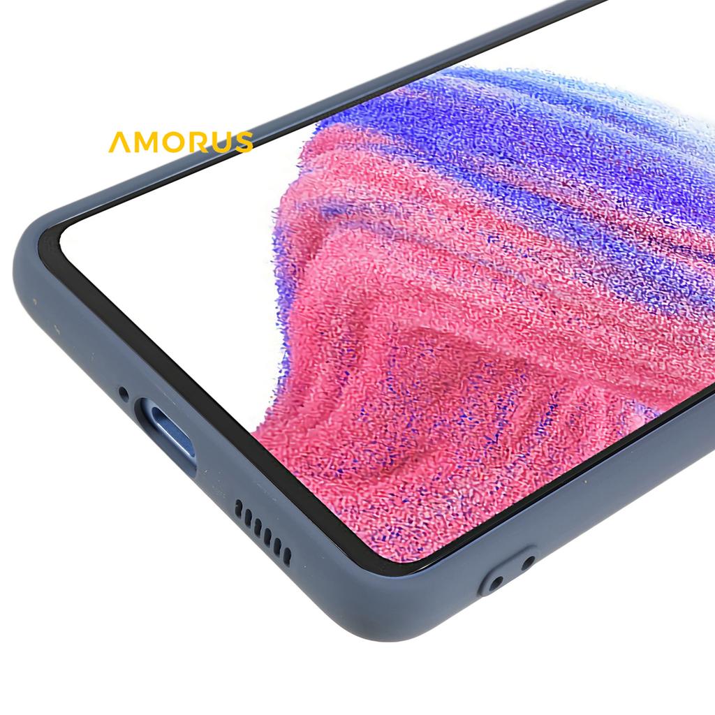 AMORUS For Samsung Galaxy A53 5G Case Precise Cutouts TPU Fiber Lining Shockproof Phone Cover