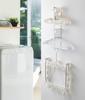 Yamazaki Jitsugyo 3585 Magnetic Laundry Hanger Storage Rack, White, Approx. W6 X D8.5 X H46cm, Plate Hanger Storage, Next To Washing Machine, Easy
