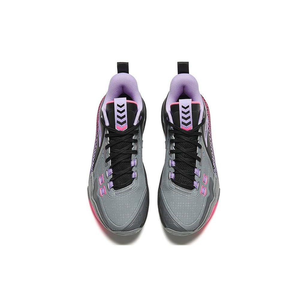 Anta Men Professional Basketball Shoes Black Grey Purple Pink 112341113-8