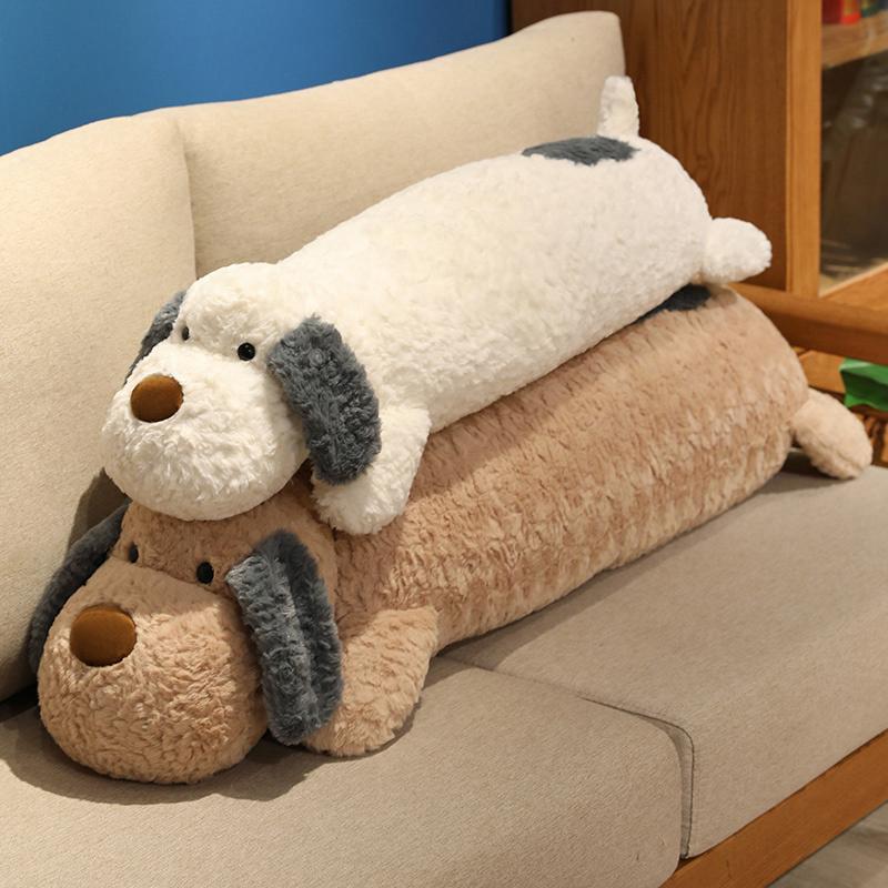 Soft Big Ear Dog Plush Pillow Stuffed Cute Puppy Baby Appease Doll Sofa Chair Cushion Home Decoration Huggable Pillow Gift