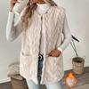 Women's Double-sided Fleece Sleeveless Cardigan Vest With Pockets Casual Loose Open Front Outfit  For European American Hot Sale