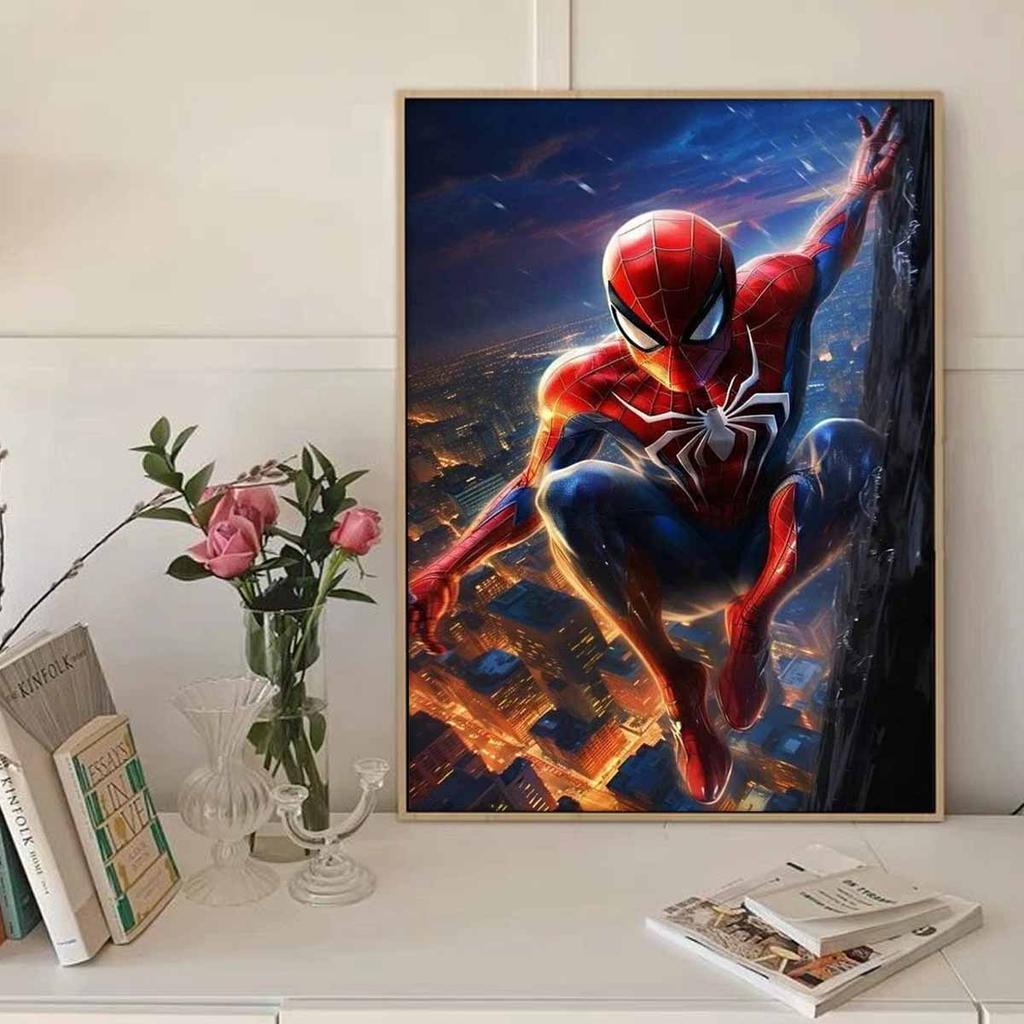 Full Round Diamond Painting Spider-man High Up Art Rhinestone Picture Mosaic DIY 5D Cross Stitch Embroidery Home Decoration