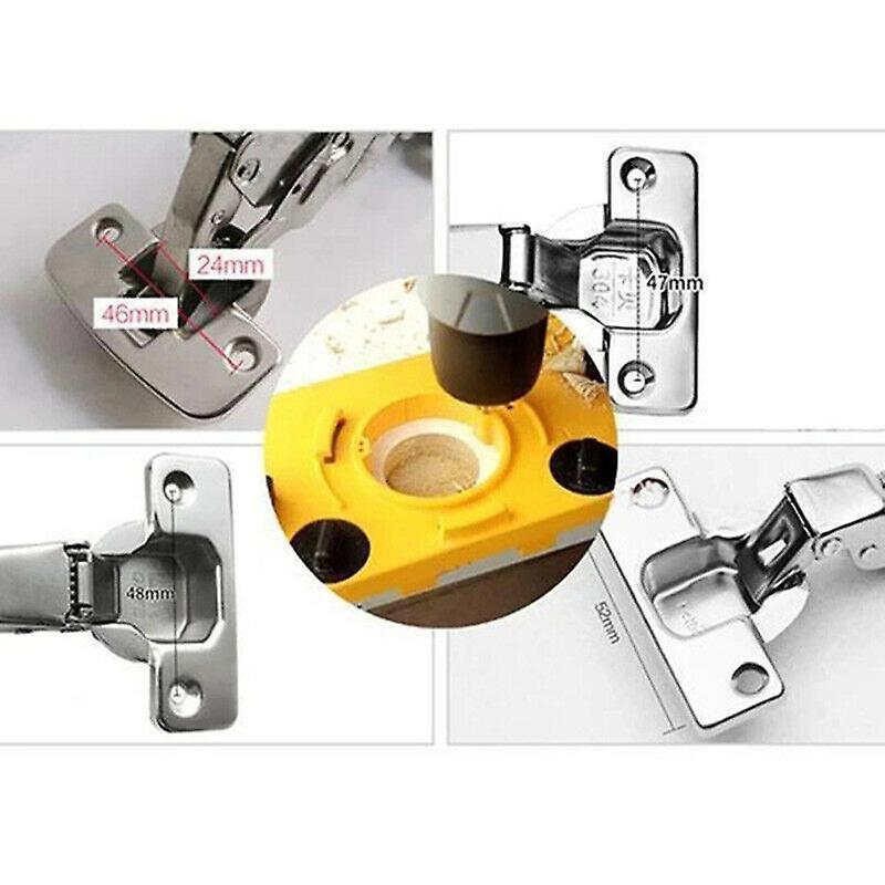 35mm Hinge Hole Locator Jig Drilling Guide DIY Carpenter Woodworking Tools Set Hole Punch Hole Drill Guide Kit