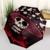1pc Mushroom Skull Automatic Open/close Leisure Umbrella, 8-Rib Sturdy Structure, Portable Travel Umbrella, Parties, Everyday Use, 11133