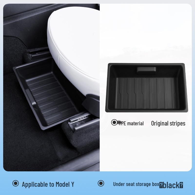 Tesla Model Y Under-Seat Storage Box Organizer - Car Interior Accessory