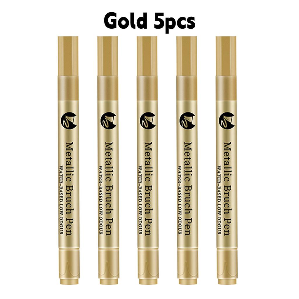 1-12 Stück Metall Weicher Kopf Permanent Wasserbasierter Marker Stift Malen DIY Kunstschaffung Signatur Kunst Grußkarte Schülerbedarf