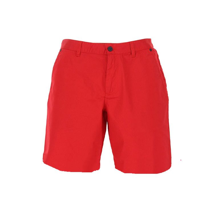 Emporio Armani Solid Color Straight Leg Button Casual Shorts Men shorts Red 3GPS12-N71Z-1450 XS