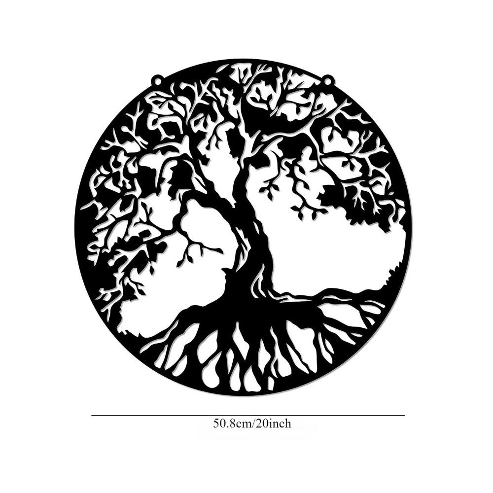 Tree of Life Metal Wall Sign Family Love Stencil Laser Cut Metal Decorative Hanging Wall Art Home Decor Wall decoration Artwork
