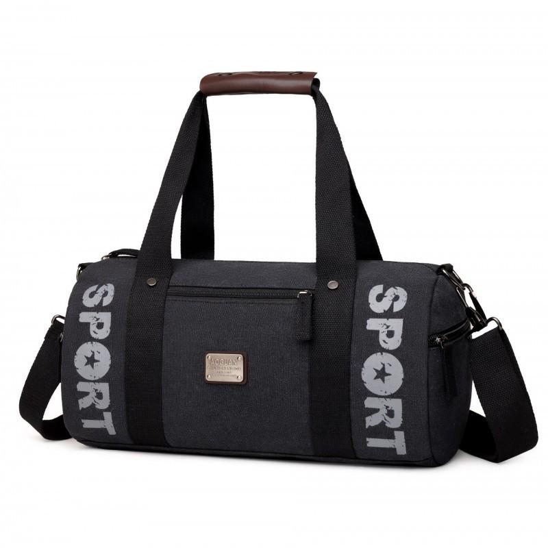

Large-capacity Canvas Handbag 2024 New Outdoor Sports Casual Shoulder Cross-body Bag Fashionable Short-distance Travel one size чёрный