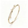 Alloy Bracelets Woman Bangle Zircon for Woman Golden Love Crystal Wedding Feminina Luxury Jewellery Gifts