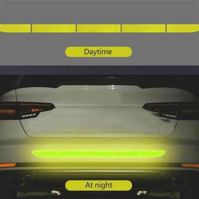 5pcs/set Car Reflective Stickers Waterproof Car Warning Sticker Reflective Tape Car Decals Stickers Car Trunk Body Auto Accessories