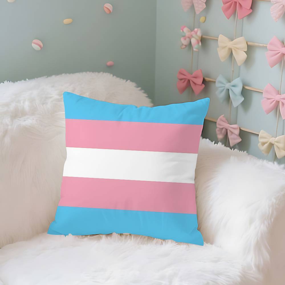 LGBT Rainbow Flag Pillow Case Throw Pillow Cover Nordic Vintage Style Cushion Covers Home Living Room Sofa Couch Seat