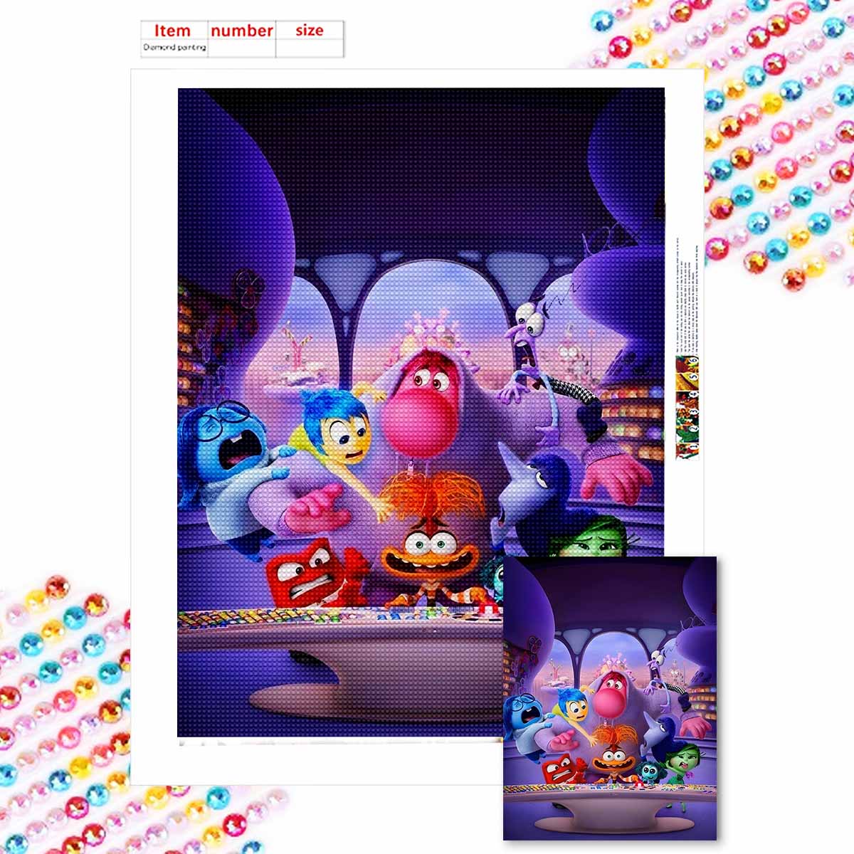 

Набор для алмазной вышивки «Головоломка» (Inside Out) Кит для вышивания крестом Мозаичное искусство Алмазная живопись Полная выкладка Алмазная домашняя декорация Round 20x30cm