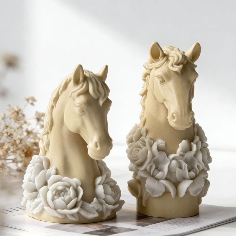 Food Grade Silicone Horse Candle Making Mold Soap Making Mould For Crafts And Handmade Waxes Projects