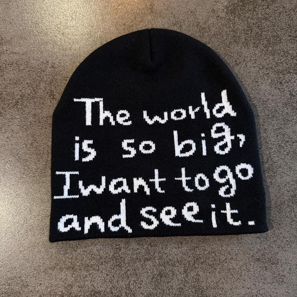 Letter Fashion Knit Cap For Unisex Winter Warmth And Windproof Sun Protection