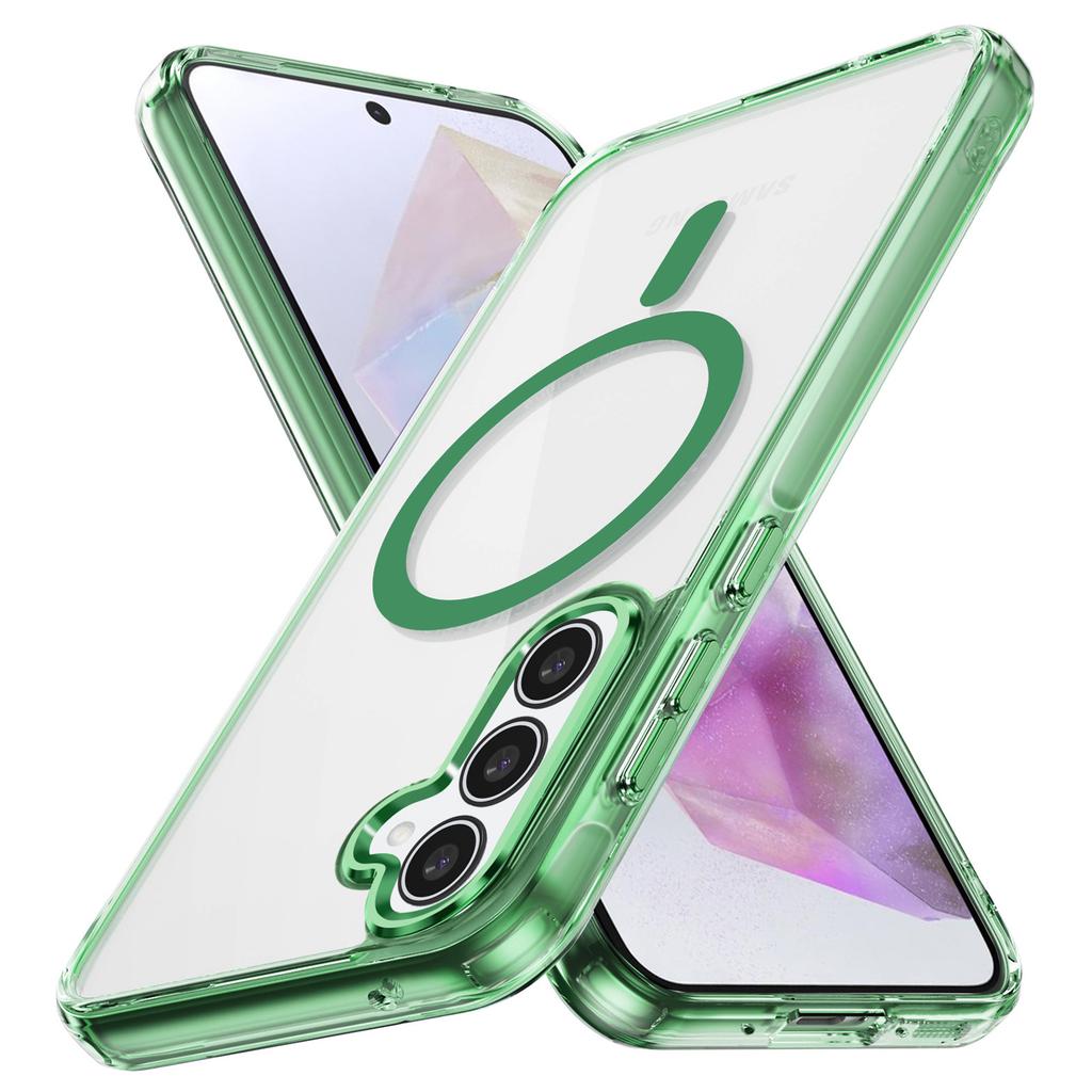 For Samsung Galaxy A35 5G Magnetic Phone Case TPU Frame Clear PC Back Cover