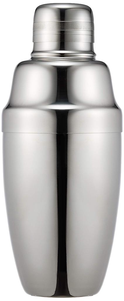 Akagawa Kibutsu Seisakusho AG 18-8 Stainless Steel Cocktail Shaker, 500cc, 94031