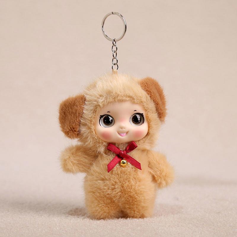 Super Soft Plush Animal Doll Standing Posture Pendant Keychain 15cm Eco-friendly PP Cotton Filled Cute Design Birthday Gift