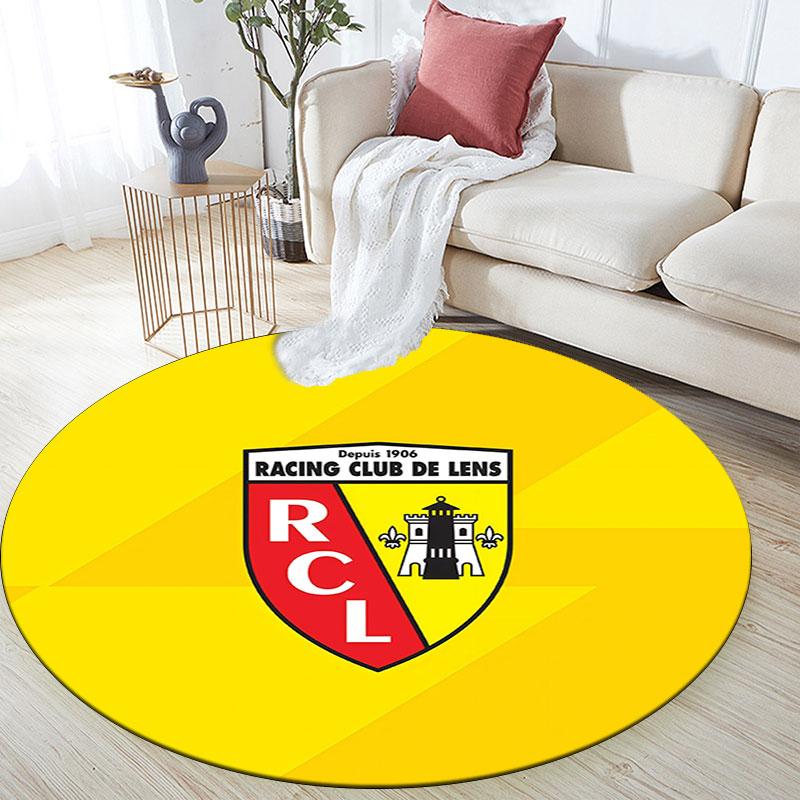 Racing Club De Lens2,Round Area Rug,Carpet Rug for Living Room Bedroom Sofa Playroom Decor,Non-slip Floor Mat