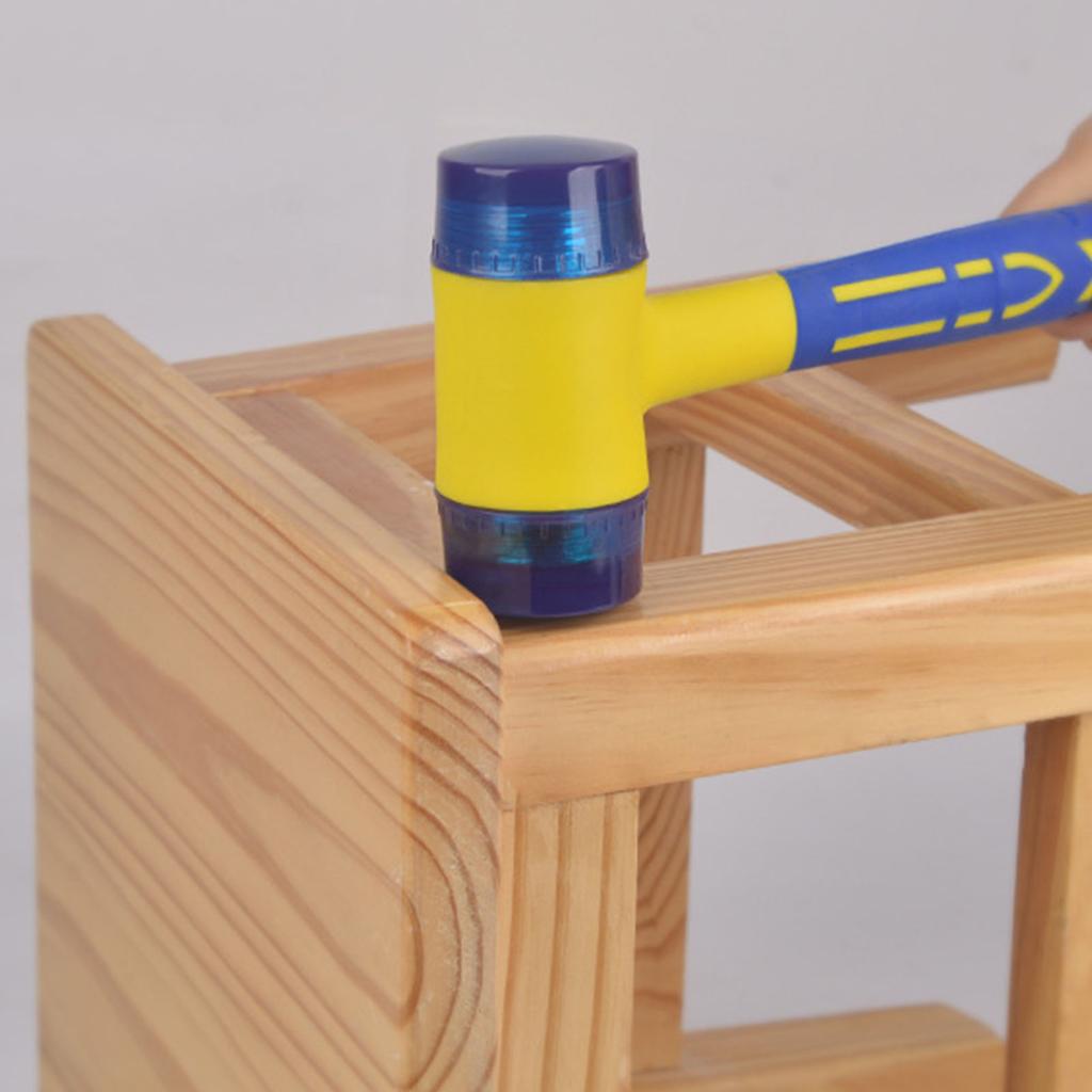 25mm Soft Rubber Hammer - Detachable Double Head Hammer for Flooring, Tile, Door, and Window Installation