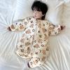 Thick Cotton Sleeping Bag Toddlers Winter Warm Footed Pajamas Unisex Kids Sleepwear With Cartoon Print