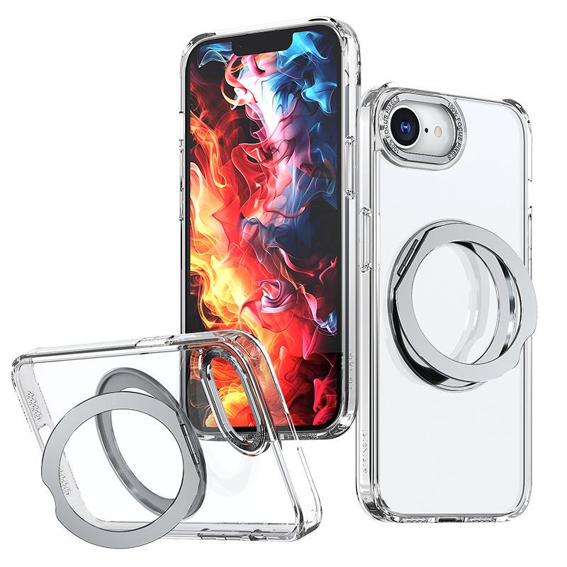 Compatible with iPhone 17 phone cases with matte magnetic stands, iPhone 17e/16e phone protective cases, cross-border models iPhone 16e / iPhone 17e прозрачный