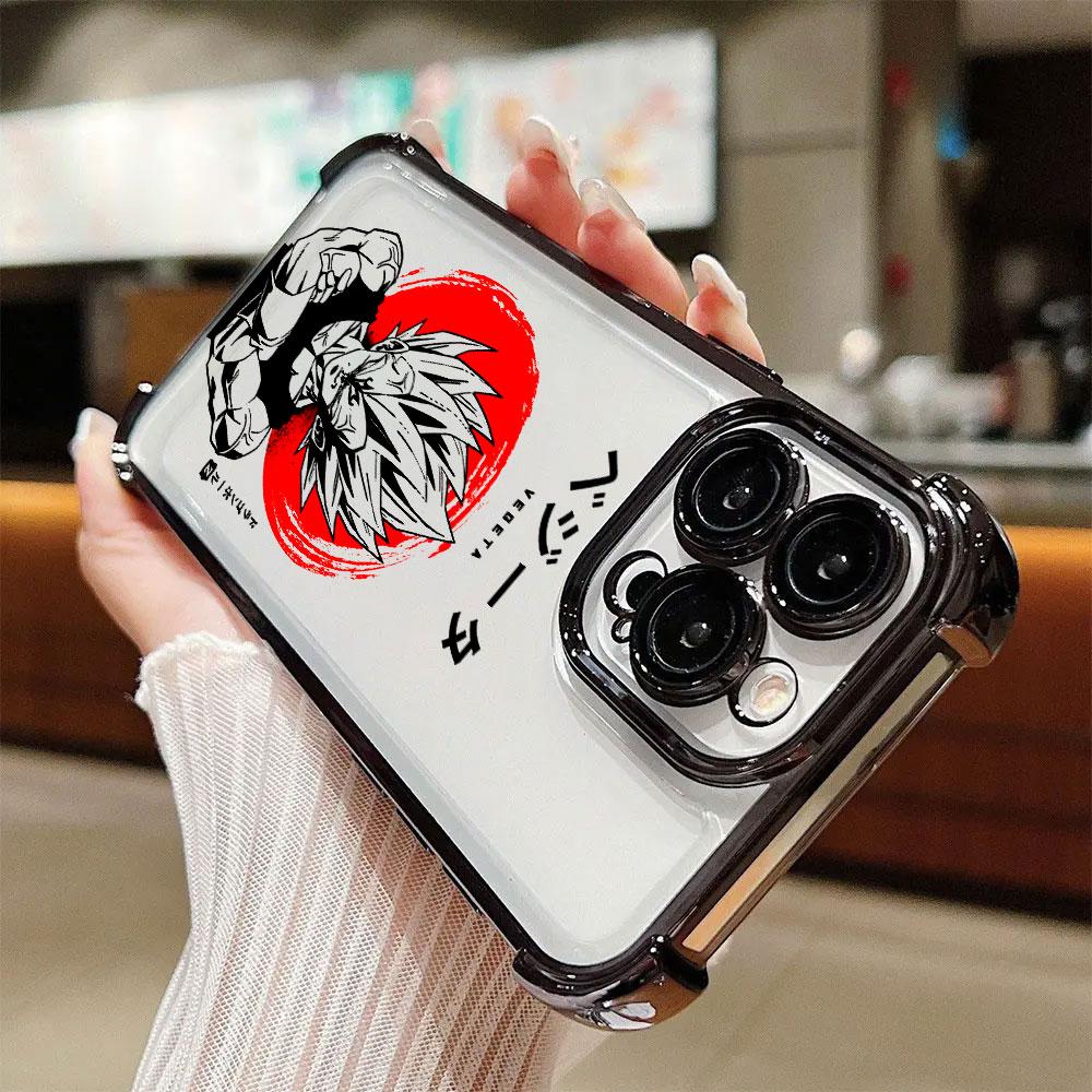 Dragons Balls Son Goku Vegeta Cartoon Phone Case For Xiaomi 15T 14T 13 Pro 15 F8 Ultra Poco X7 F7 Pro 5G X3 X6 F5 M7 Clear Cover