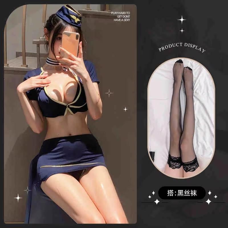 Sexy Hot Stewardess Uniform Fantasy Lingerie Erotic Temptation Sexy Flight Attendant Costume Cosplay Temptation Sexy Outfit