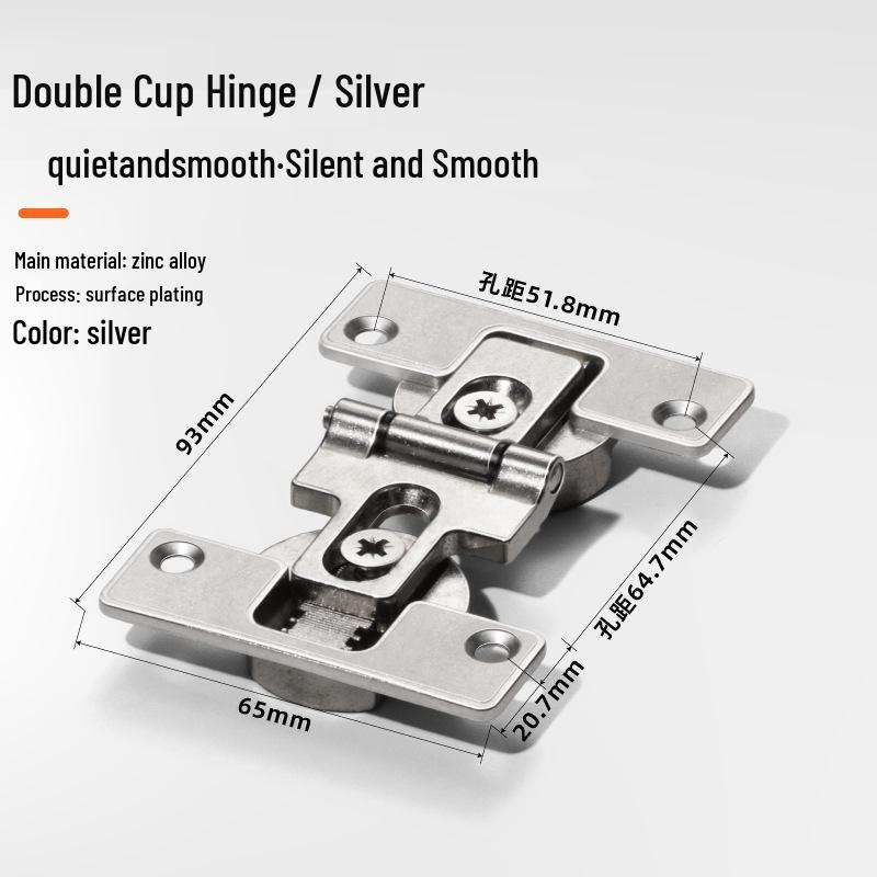 

Скрытая петля 180° с двойной дверью и открыванием внутрь для шкафов