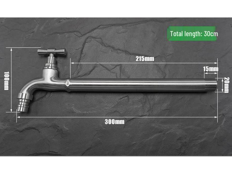304 Stainless Steel Anti-Freeze Cold Resistant Outdoor Faucet with 4/6-Point Nozzle for Washing Machine