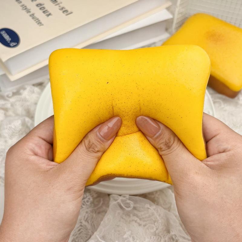 Toast Bread Slow Rising Squeeze Toy Soft Fidget Toy Perfect Easter Basket Stuffer for Kids Stress Relief