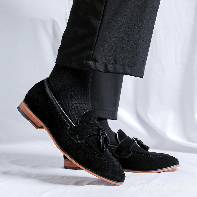 Fashion Business Men's Loafers Classic and Fashionable Gentleman Style Outdoor Formal Party Adult Office Plus Size Frosted Leather Shoes