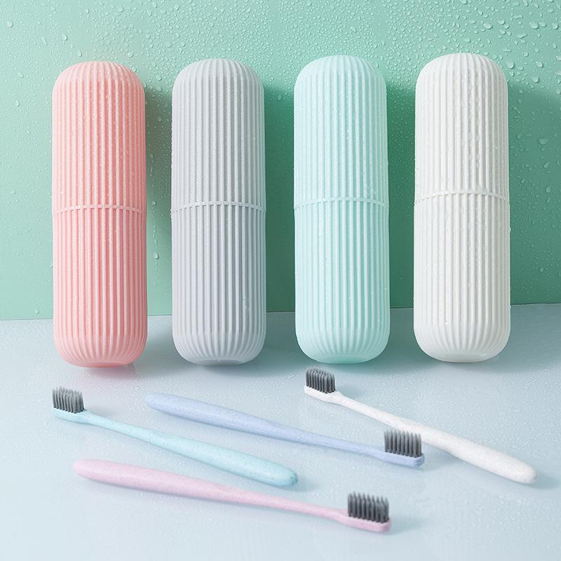 Compact Travel Toothbrush and Storage Set: Portable Cup, Toothbrush, and Toothpaste Holder