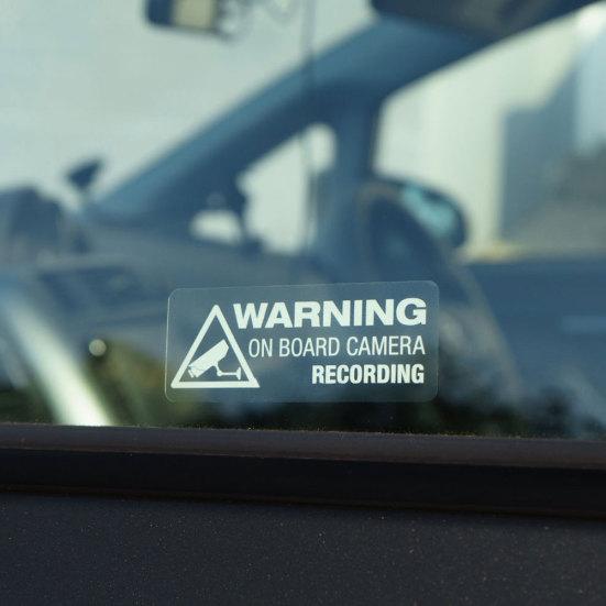 Warning On Board Camera Recording Car Styling Stickers Auto Windows Decals Decor